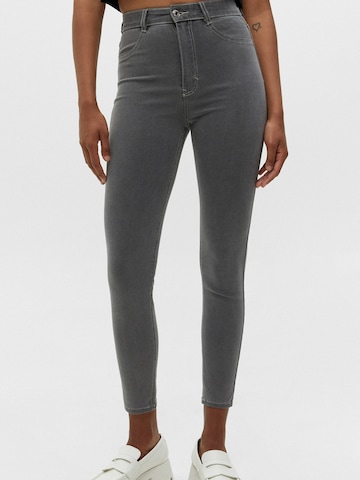 Pull&Bear Skinny Jeggings in Grijs: voorkant