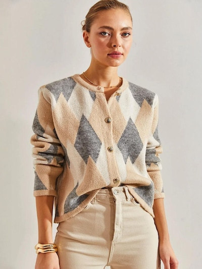 Bianco Lucci Strickjacke 'Strickjacken'‌‌‌‌‌‌‌‌ in S-M in hellbeige, Produktansicht