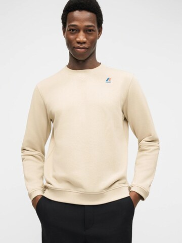 Felpa 'FELPA NAEL POLY COTTON' di K-Way in beige: frontale