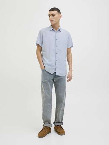 JACK & JONES Regular fit Button Up Shirt 'JJESummer' in Blue