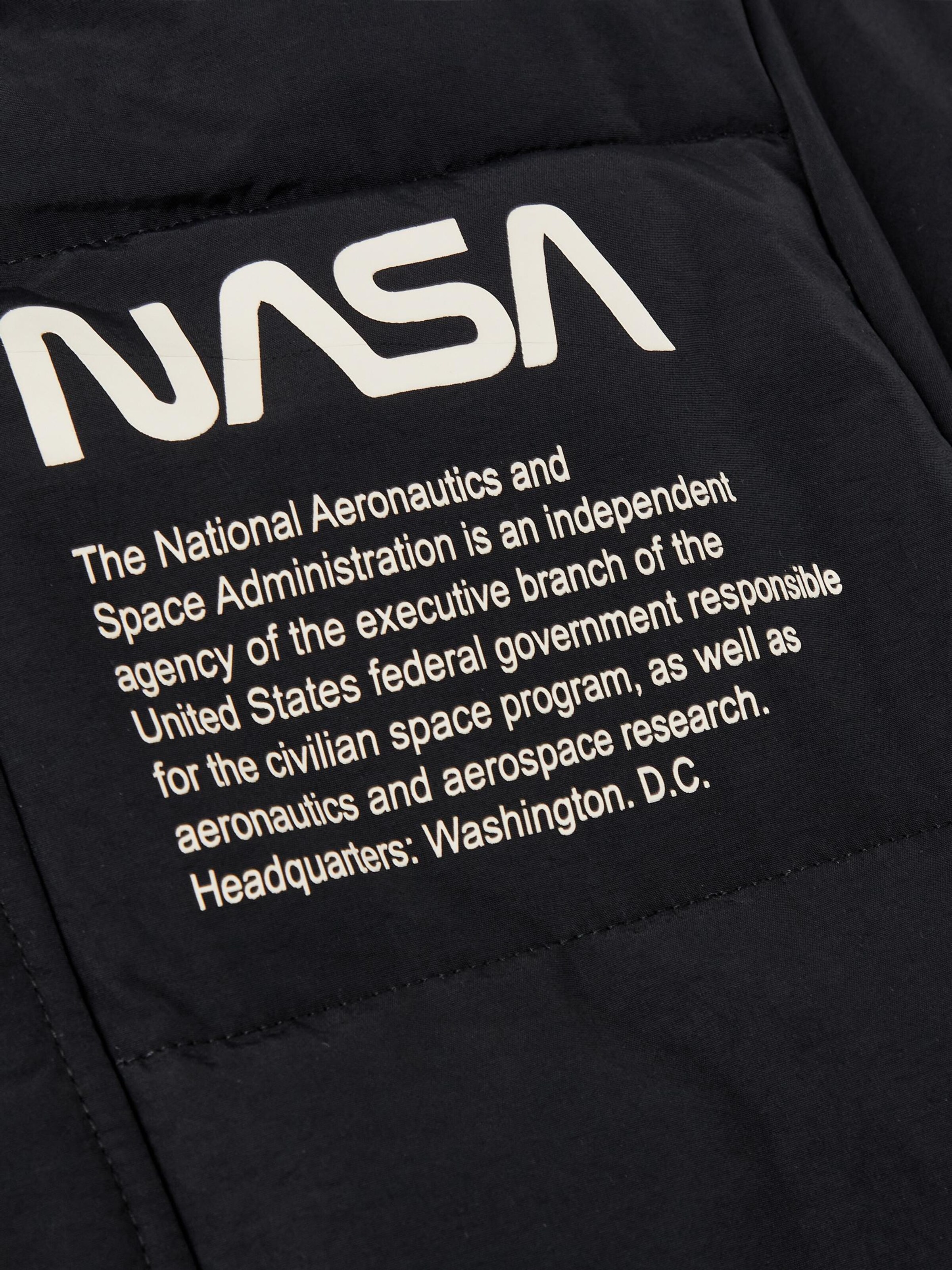 Kinder Teens (Gr. 140-176) LMTD Jacke 'NASA' in Schwarz - VE90507 Kinder Teens (Gr. 140-176) LMTD Jacke 'NASA' in Schwarz - VE90507