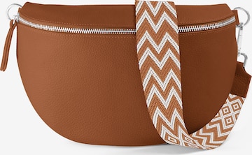 lePelou Fanny Pack 'THEA large' in Brown: front