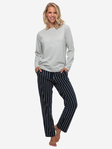 SCHIESSER Pajama 'Cotton' in Grey