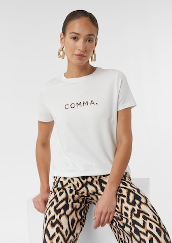 COMMA T-Shirt in Weiß: Vorderseite