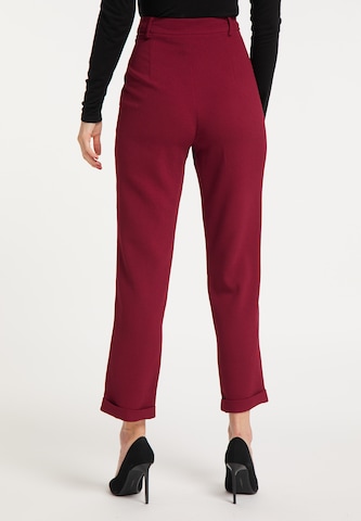 faina Loose fit Pleat-Front Pants in Red