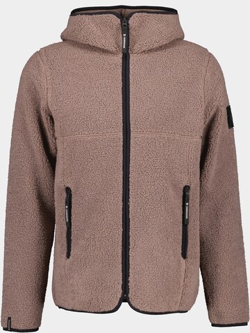 Didriksons Athletic fleece jacket 'BROR USX FZ 3' in Brown: front
