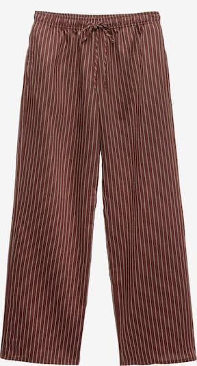 Pantaloni Pull&Bear pe roșu ruginiu / alb, Vizualizare produs