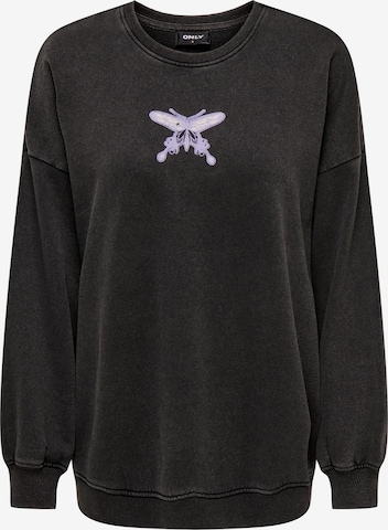 ONLY Sweatshirt 'LUCINDA' i svart: forside