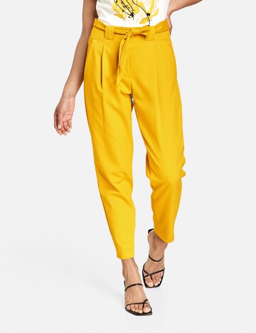 TAIFUN - regular Pantalón plisado en amarillo: frente