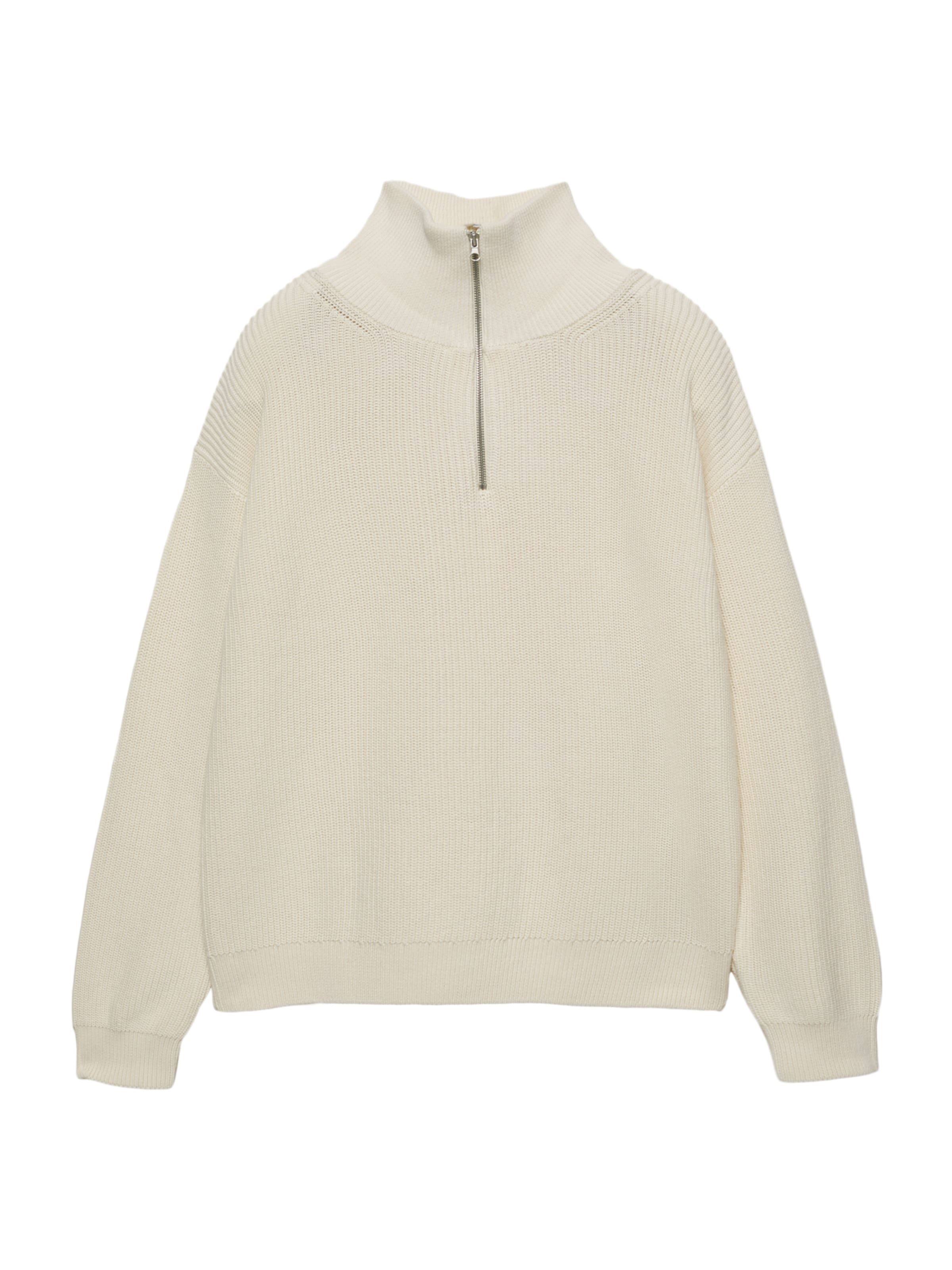 Pull&Bear Svetr – bílá: přední strana