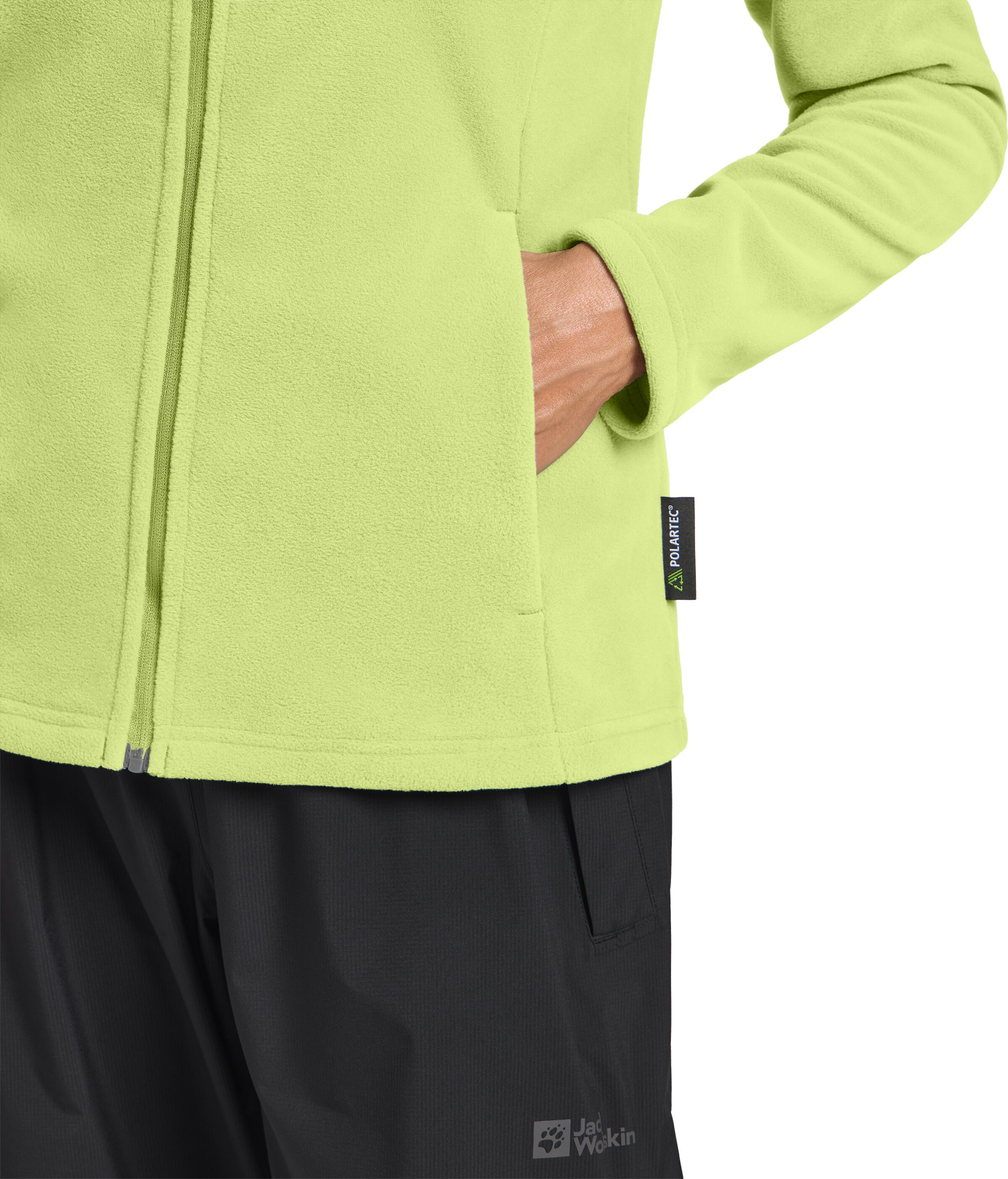 JACK WOLFSKIN Athletic Fleece Jacket 'Taunus' in Green