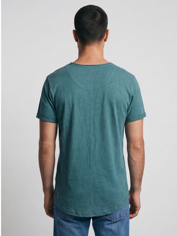 Antargo Shirt 'Basic Open Edge' in Blue