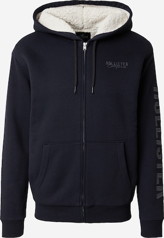 Veste de survêtement HOLLISTER en bleu : devant