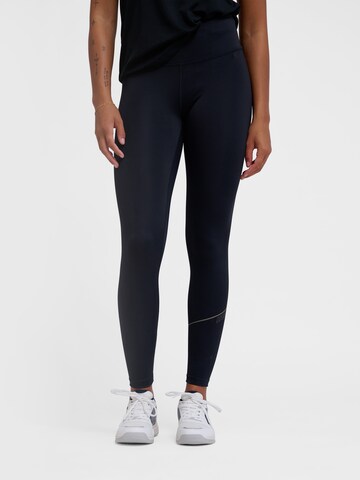 Hummel Skinny Sportsbukser 'COURT' i sort: forside