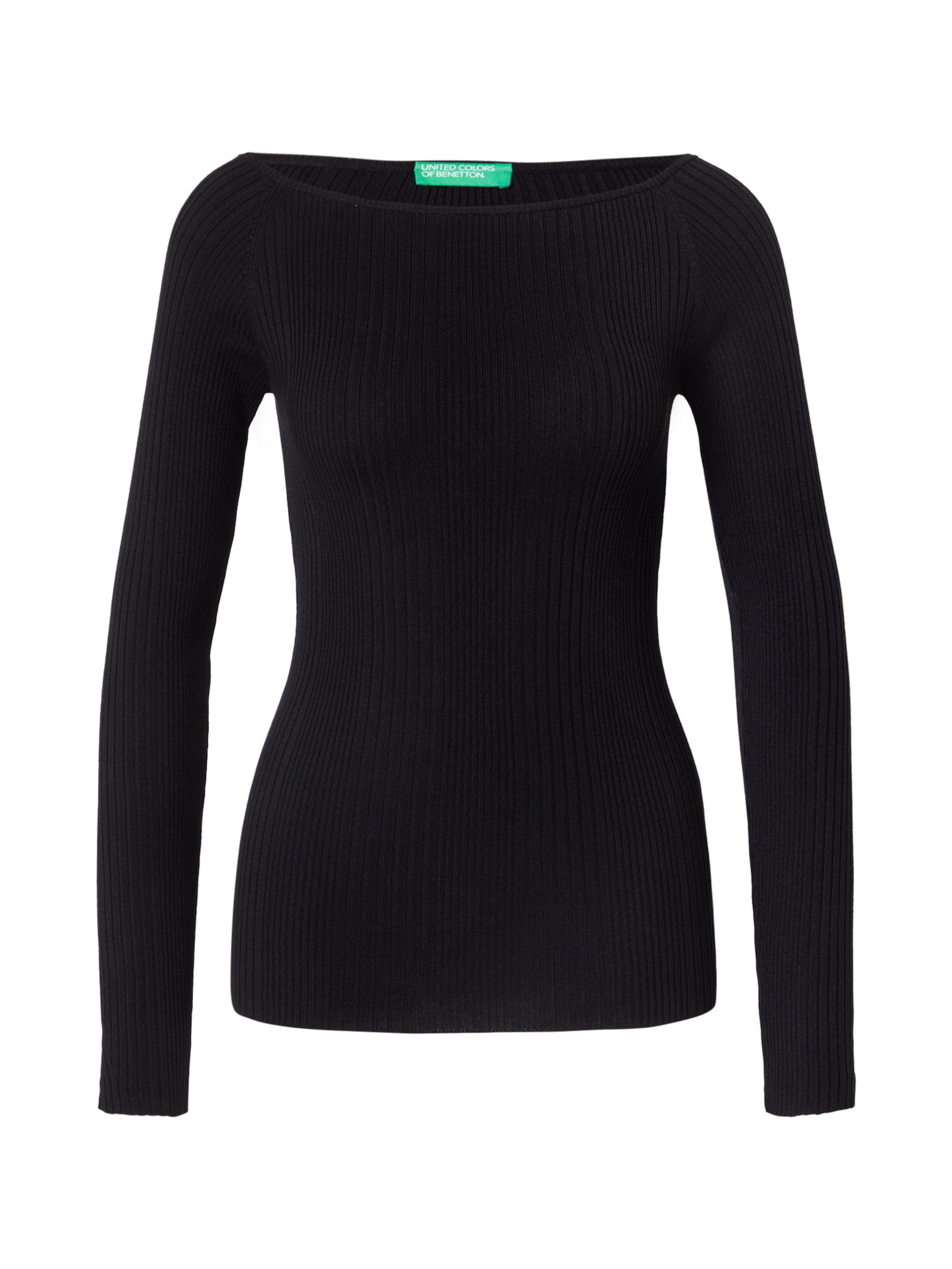 UNITED COLORS OF BENETTON Πουλόβερ σε μαύρο: μπροστά