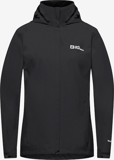 JACK WOLFSKIN Outdoorjacke 'Trailtime' in schwarz / weiß, Produktansicht
