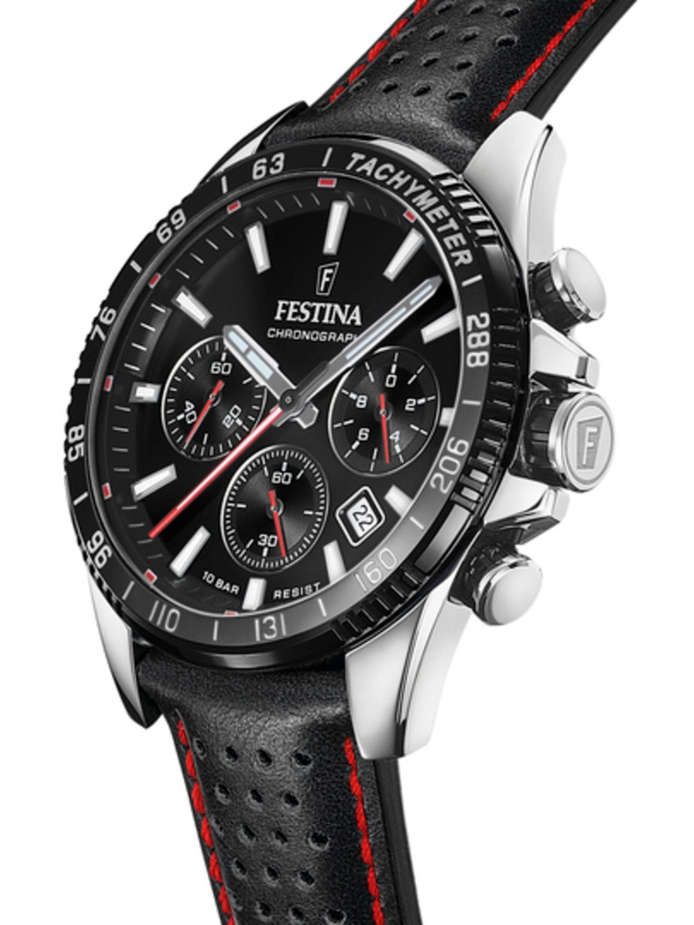FESTINA Zegarek analogowy 'Chronograph TIMELESS CHRONOGRAPH' w kolorze czarny