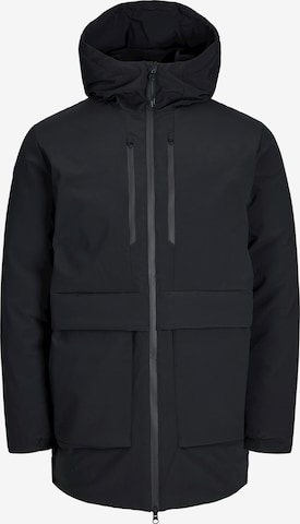 JACK & JONES Kevad-sügisparka 'Charlie', värv must: eest vaates