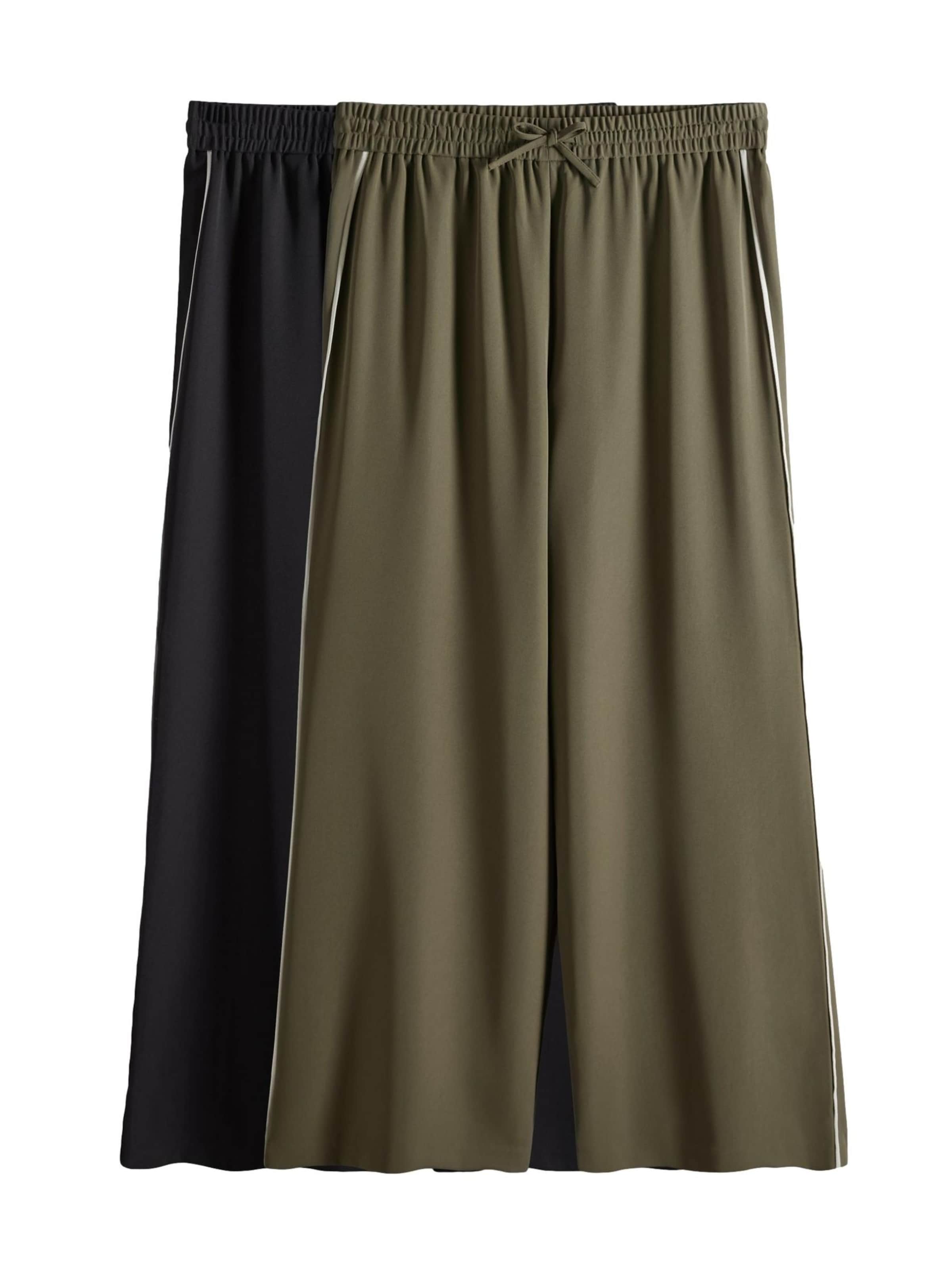 The Set Широкий Штаны в Зеленый: спереди