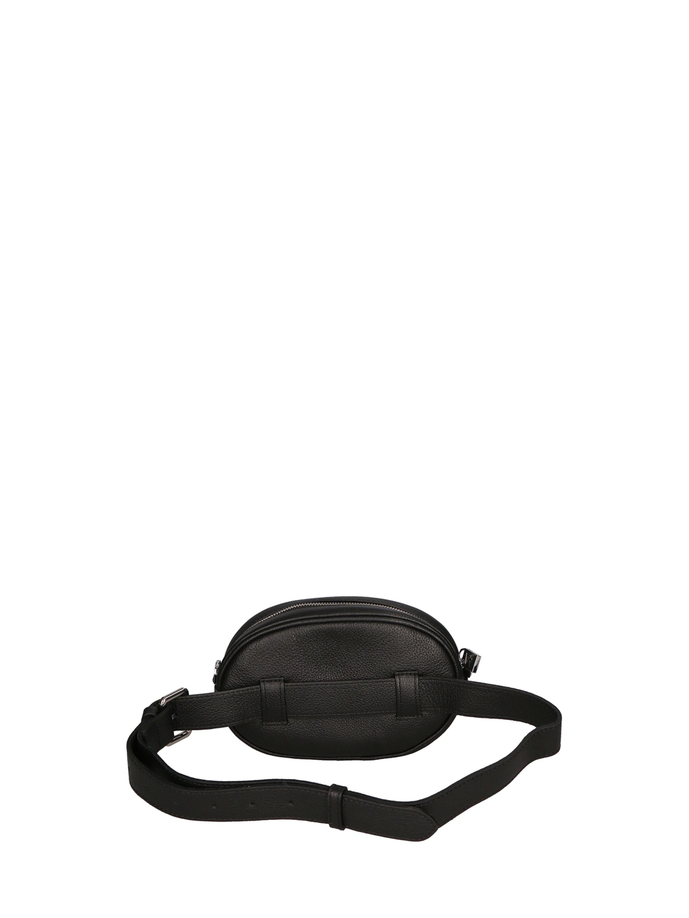 Borsa a tracolla 'Borsa a Tracolla Donna Pelle Dollaro con Zip Virginia Rhinè' di Virginia Rhinè in nero
