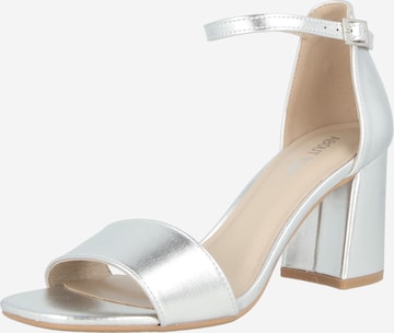 Sandales à lanières 'Alisha' ABOUT YOU en argent : devant