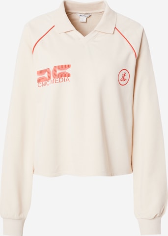Sweat-shirt Monki en beige : devant