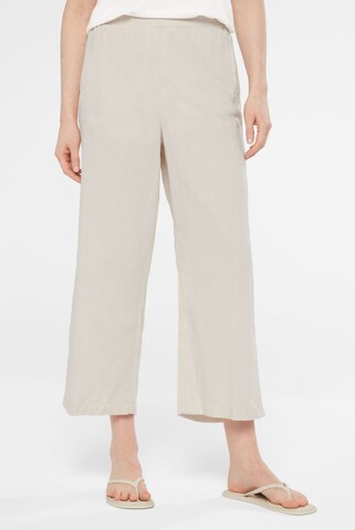 SENSES.THE LABEL Wide leg Pants in Beige: front