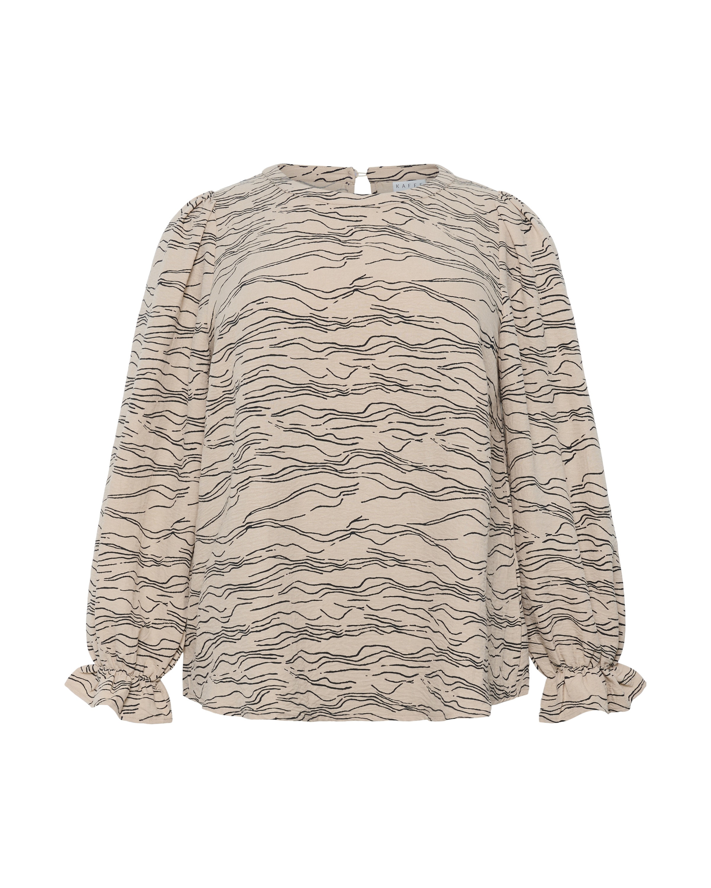 KAFFE CURVE Bluse 'Nika' in Beige: Vorderseite