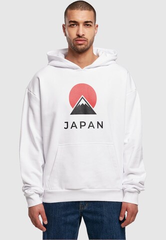 Merchcode Sweatshirt 'Japan' in Wit: voorkant