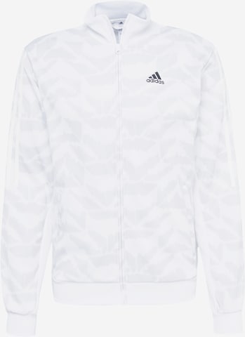 ADIDAS SPORTSWEAR Αθλητική ζακέτα φούτερ σε λευκό: μπροστά
