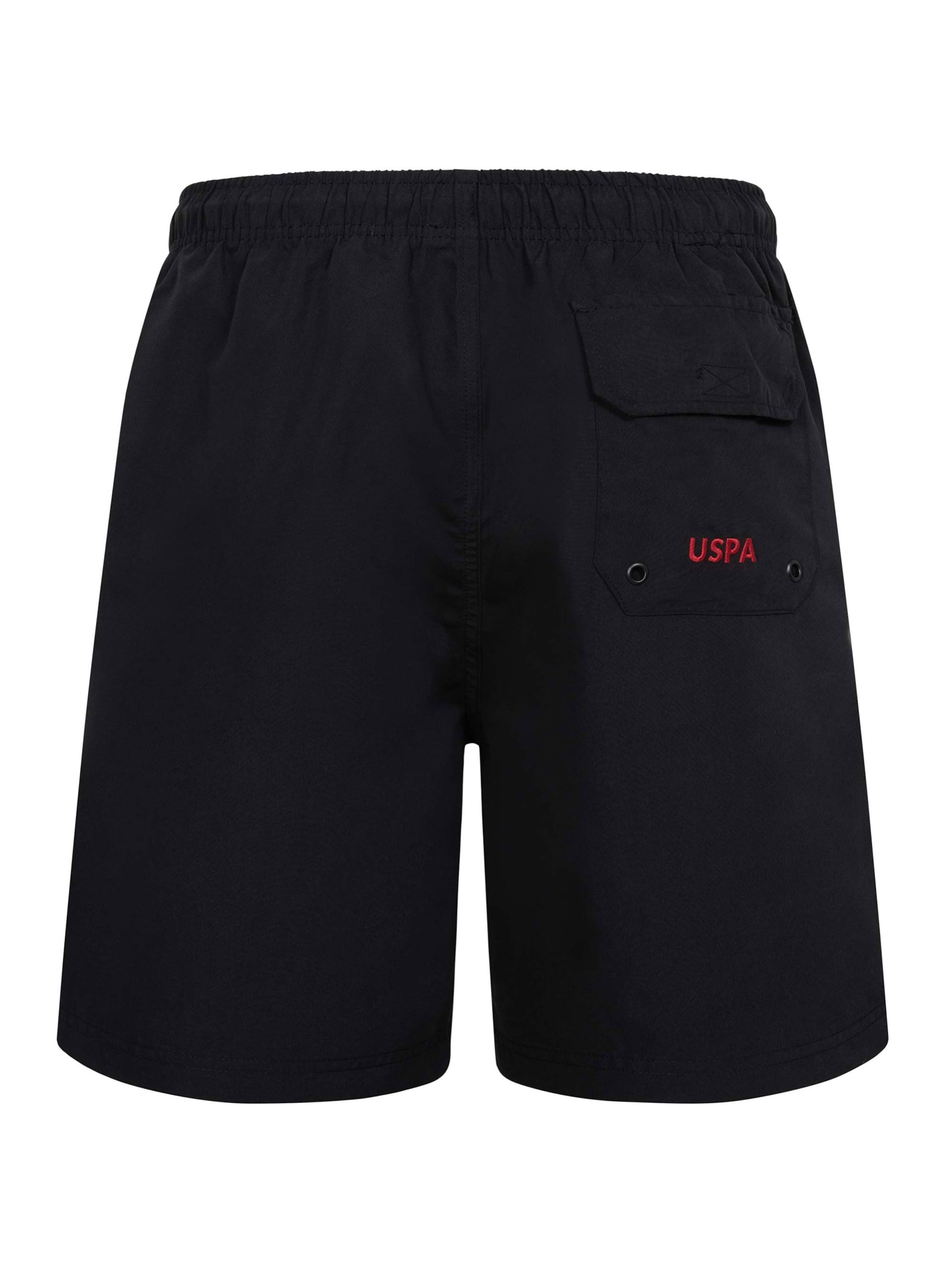 U.S. POLO ASSN. Regular Badeshorts in Schwarz