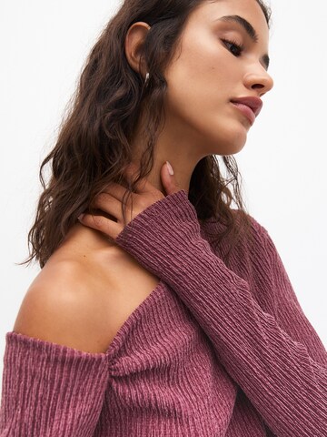 Pull&Bear Majica | rdeča barva