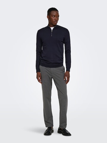 Only & Sons - regular Pantalón chino 'ONSWeft' en gris: frente