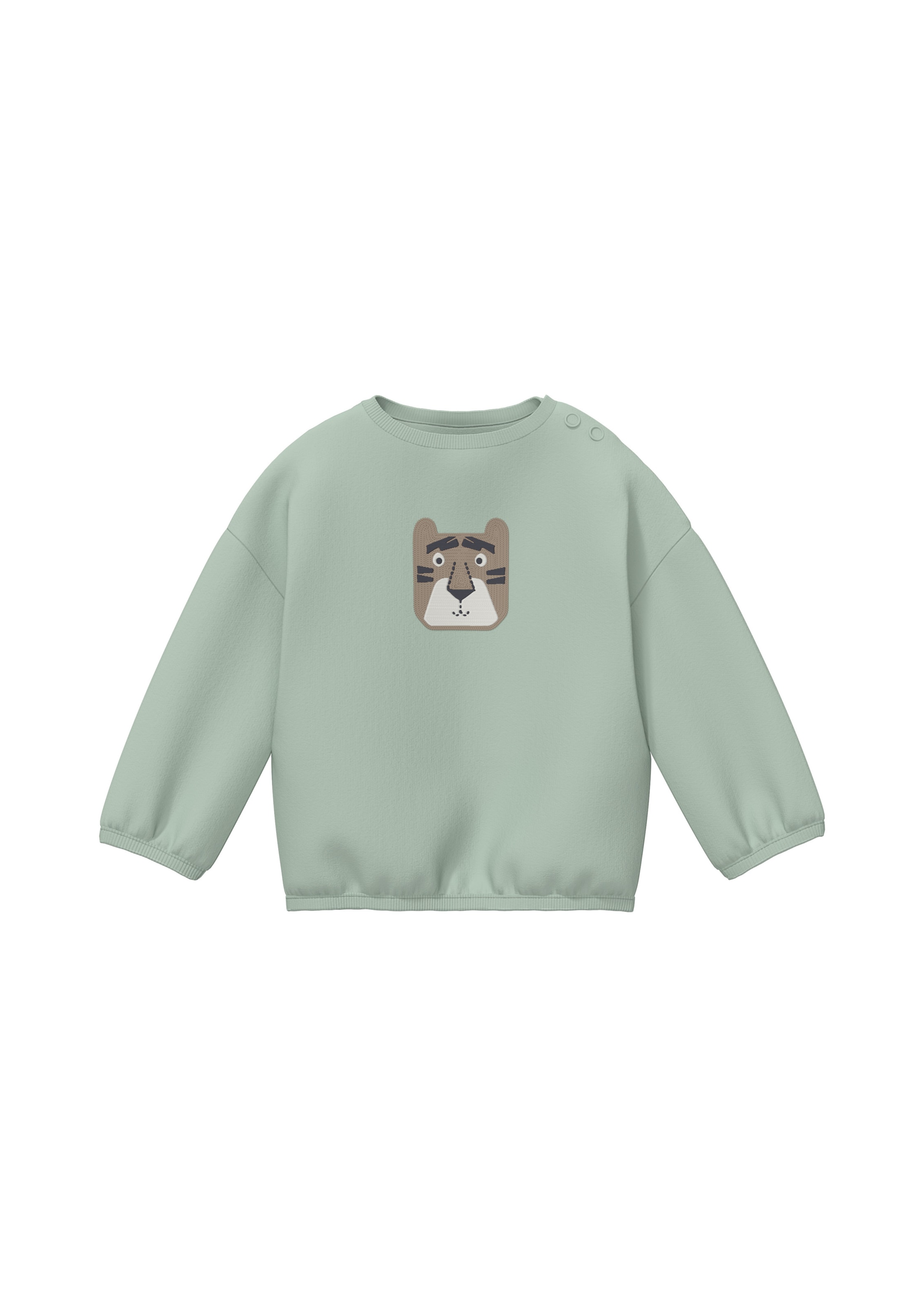 s.Oliver Sweatshirt in Groen: voorkant