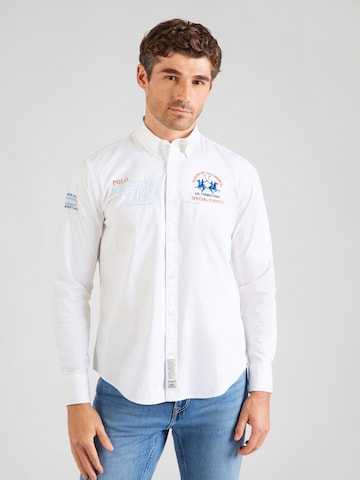 La Martina - Ajuste regular Camisa en blanco: frente