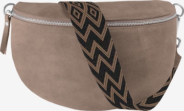 lePelou Gürteltasche 'NOA large' in Grau: Vorderseite