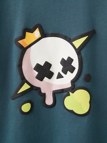 Tricou 'BRAWKING' de la MANGO KIDS pe albastru