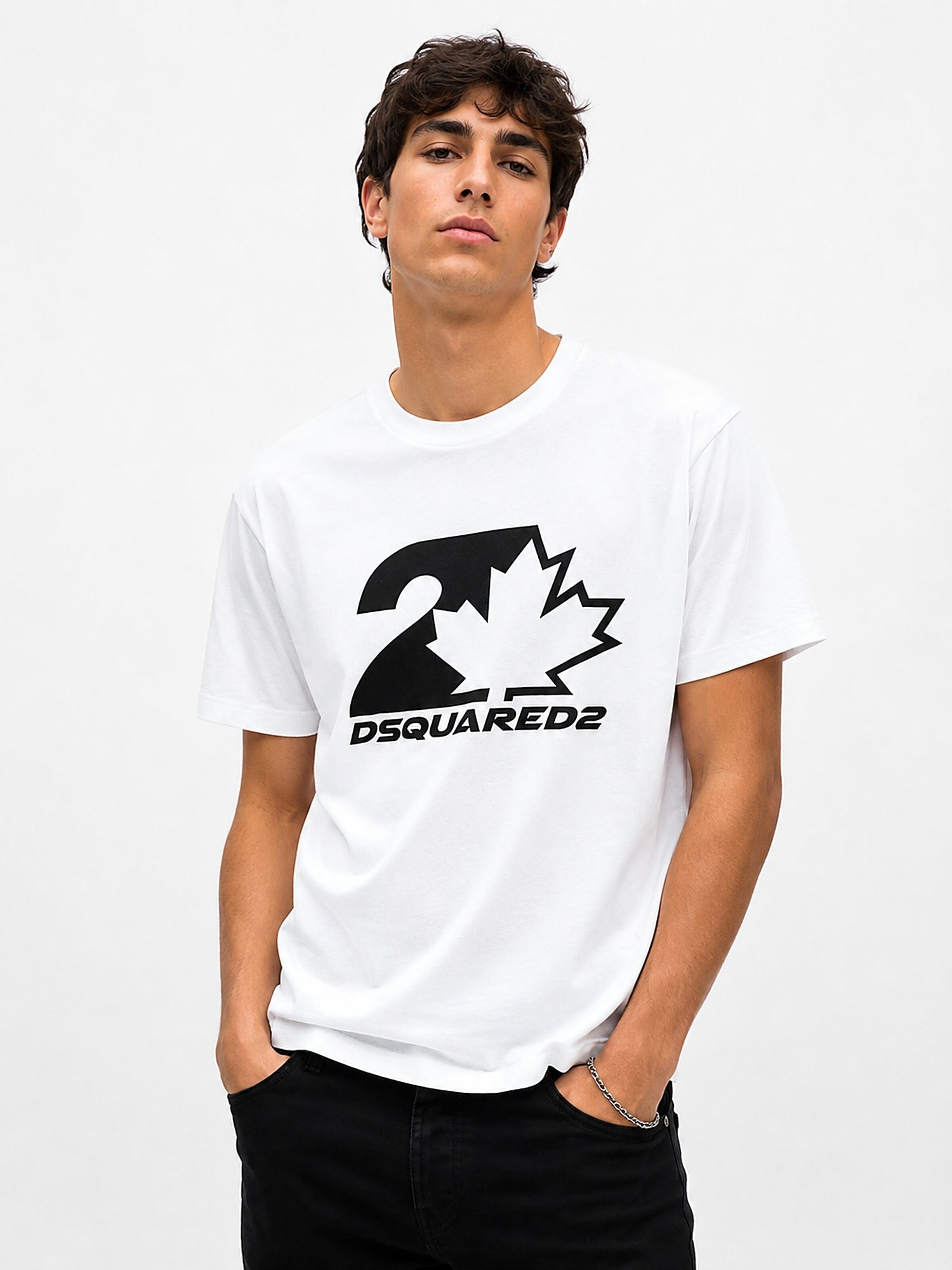 T-Shirt DS2 en blanc : devant