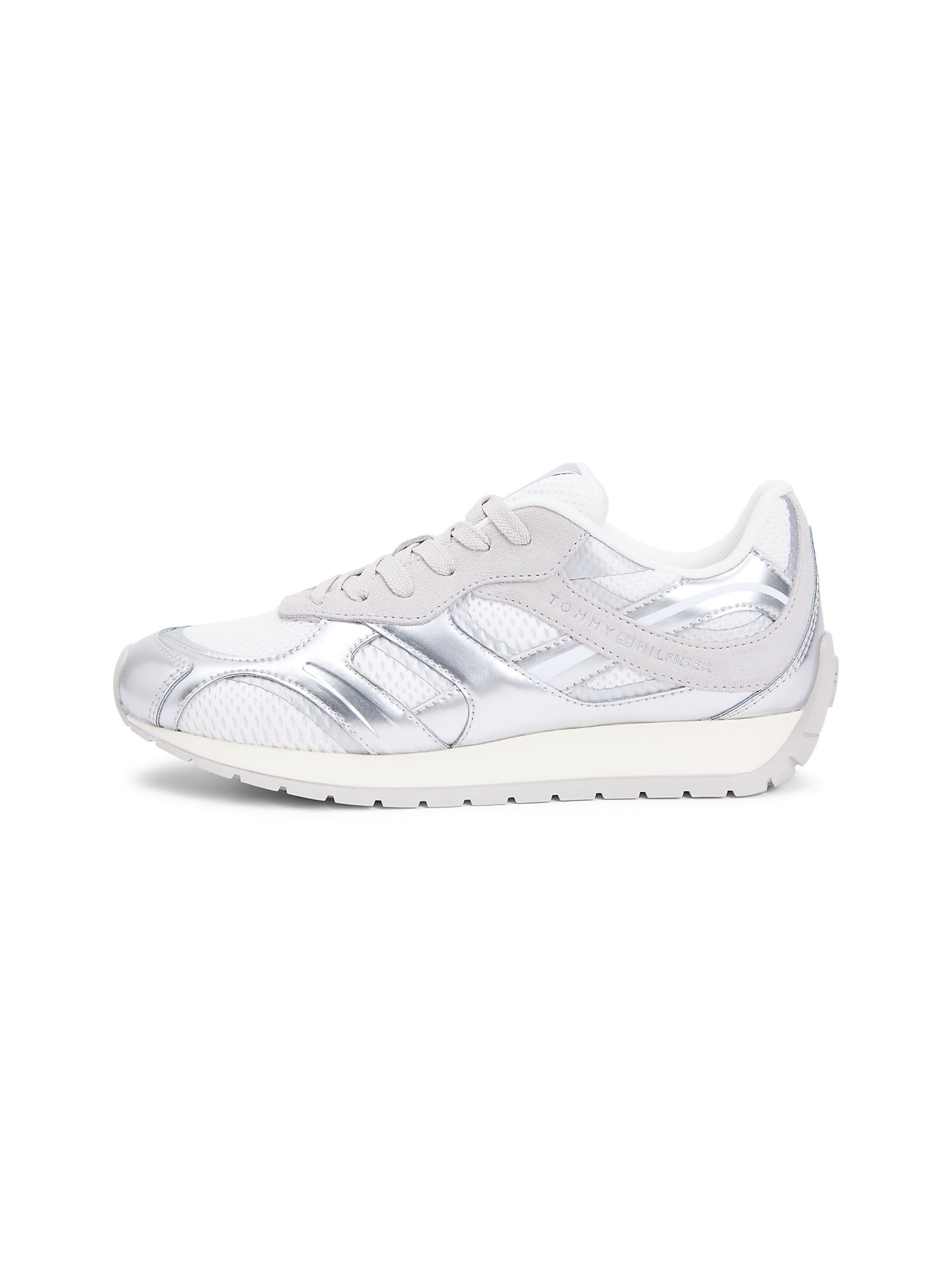 TOMMY HILFIGER Platform trainers in Silver: front