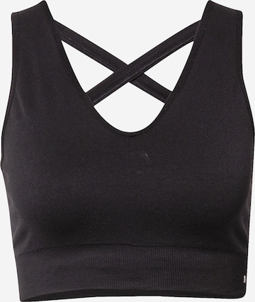 NU-IN Bralette Sports Bra in Black: front