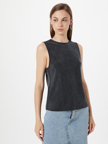 WEEKDAY - Blusa 'Aino' en negro: frente