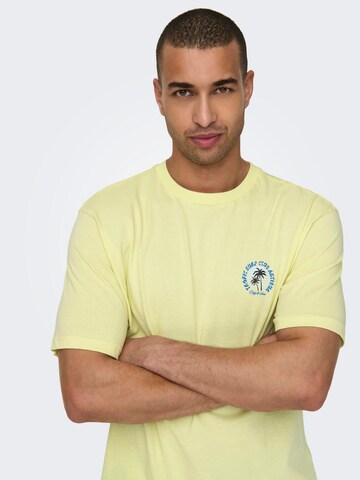 Tricou 'MARLOWE' de la Only & Sons pe galben