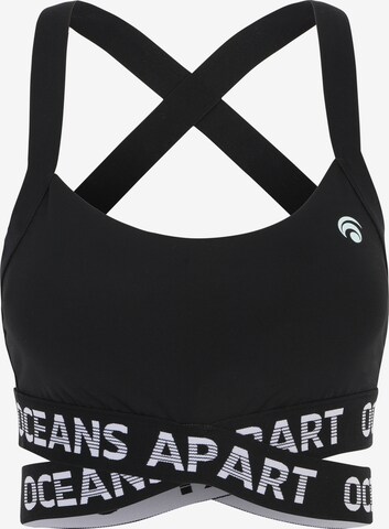 Soutien-gorge de sport 'Beauty' OCEANSAPART en noir : devant