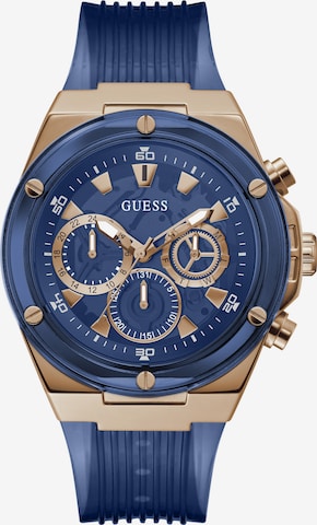 Orologio analogico 'POSEIDON' di GUESS in blu: frontale