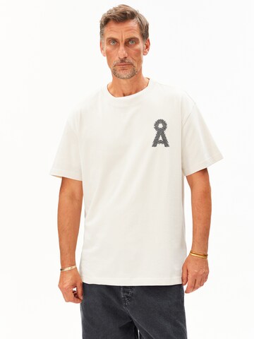 ARMEDANGELS T-Shirt AADRU Å ZICK ZACK in Beige: Vorderseite