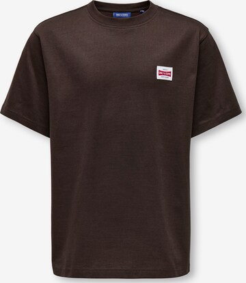 Only & Sons Junior Shirt in Brown: front