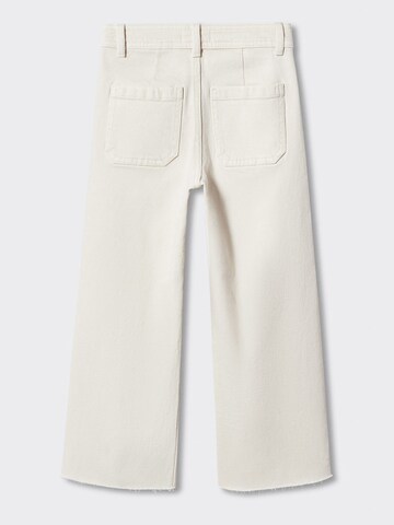 MANGO KIDS Wide leg Jeans 'Seamless' in Beige