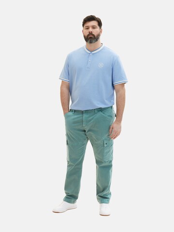 TOM TAILOR Men + Regular Cargo trousers in Green