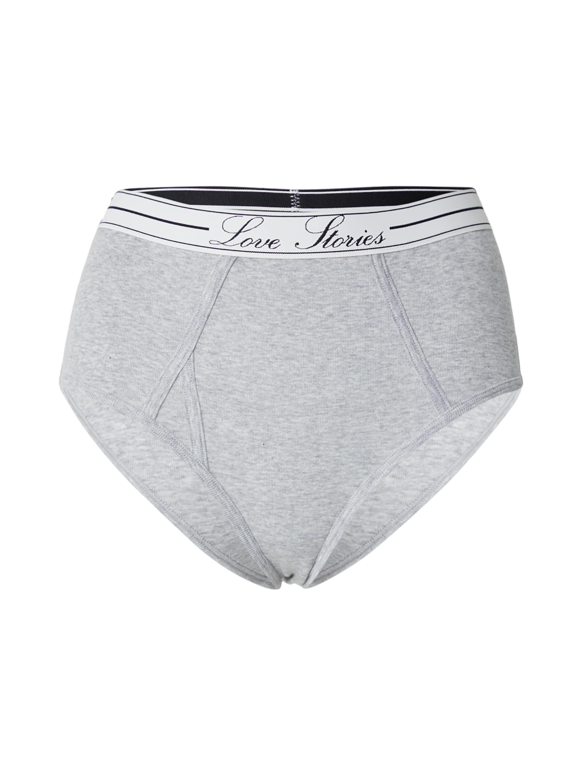 LOVE Stories Spodnje hlačke 'MOONFLOWER' | siva barva: sprednja stran