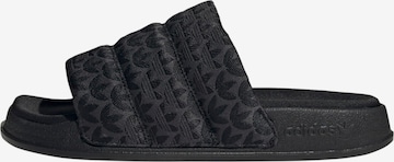 ADIDAS ORIGINALS - Sapato aberto 'Adilette Essential' em preto: frente